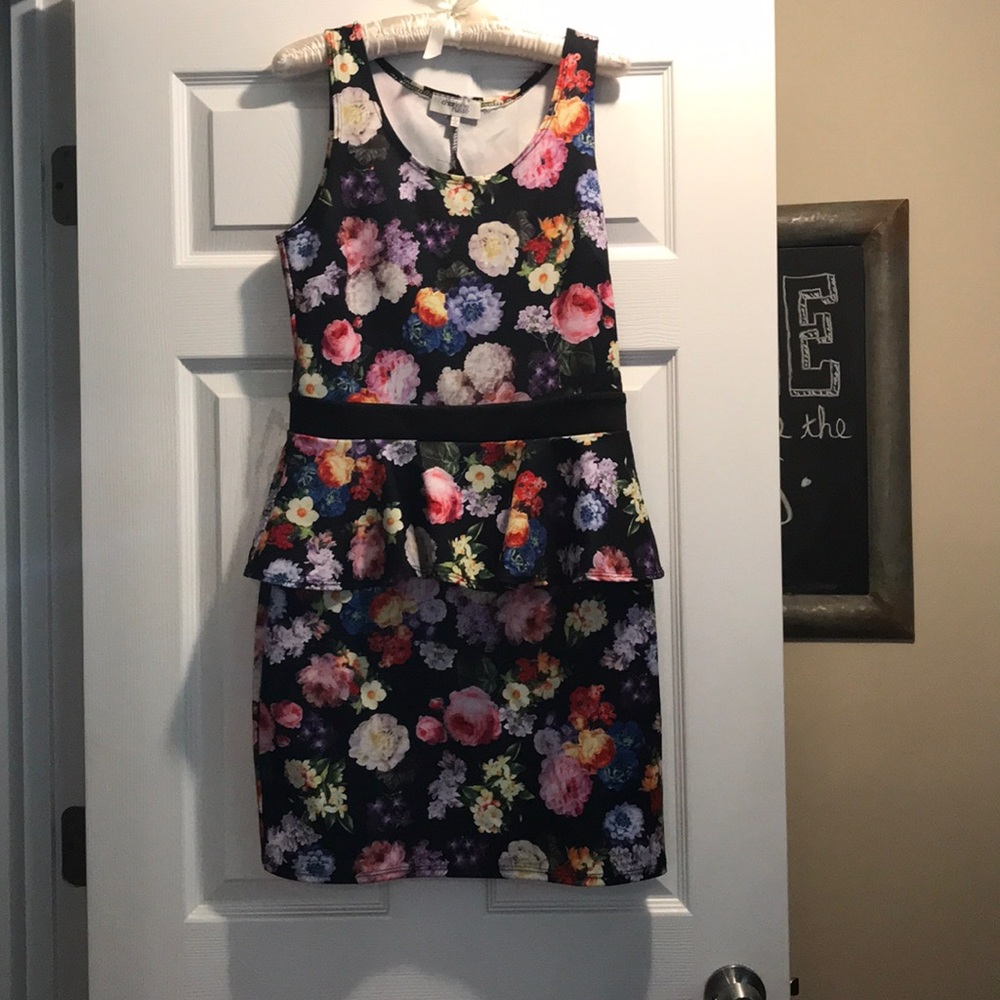 Open back peplum dress